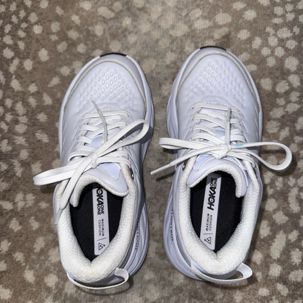 HOKA Bondi SR leather frost color womens 6B